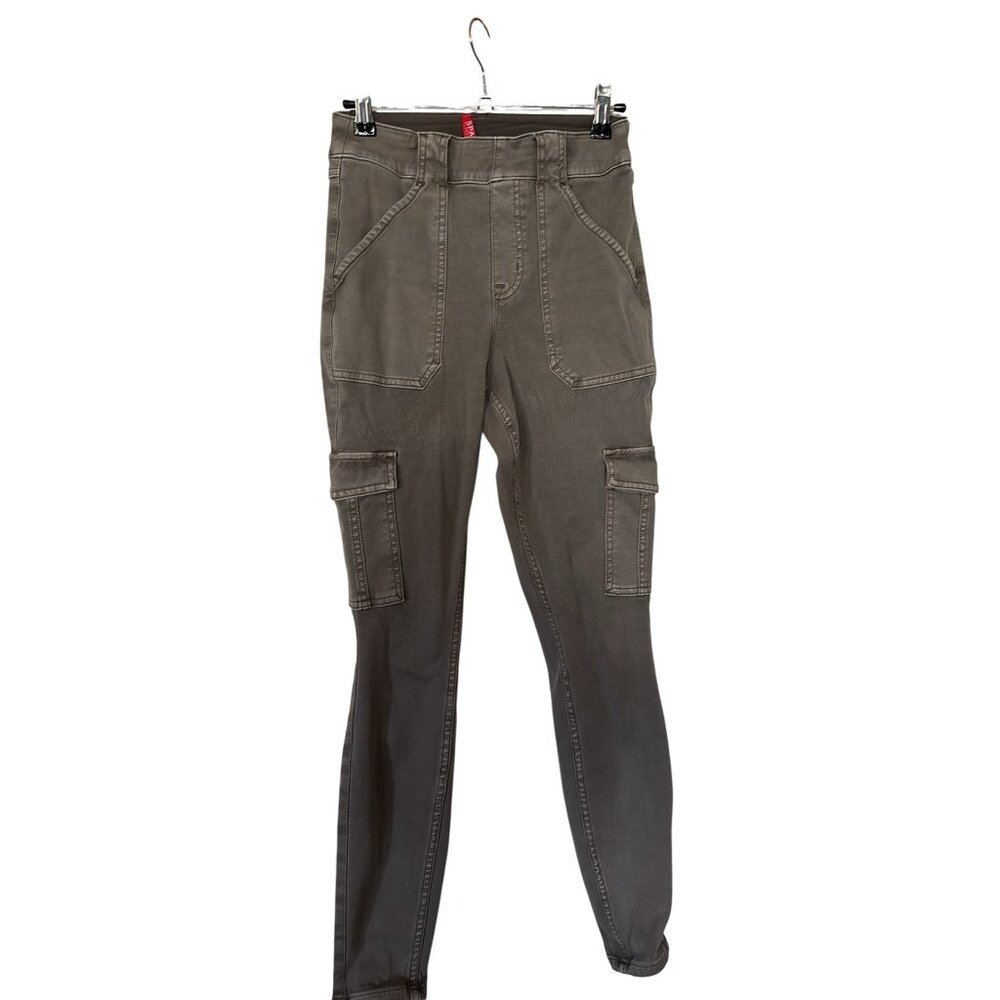 Spanx Skinny Stretch Cargo Pants With Side Pockets & Belt Loops For Women size s